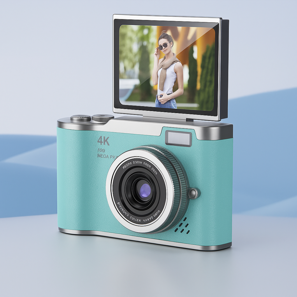 Appareil photo numérique 4K avec écran orientable et enregistreur vidéo pour vlogging