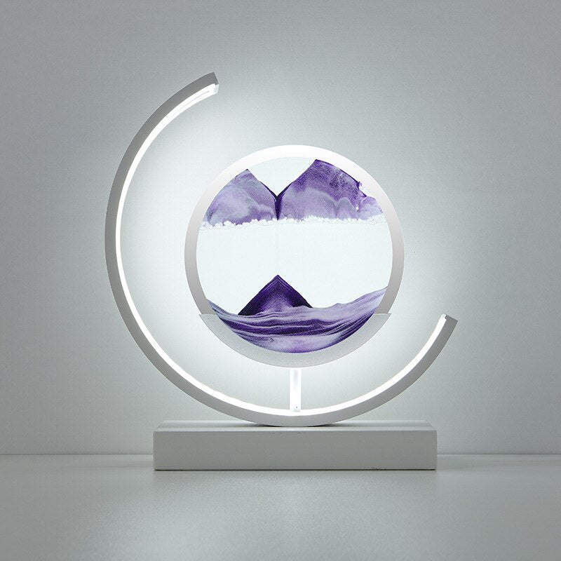 Art de sable lumineux avec paysages des profondeurs marines pour décoration intérieure