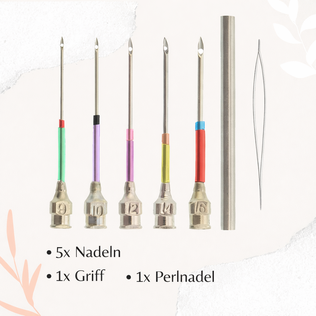 Assortiment d'aiguilles à broder avec code couleur