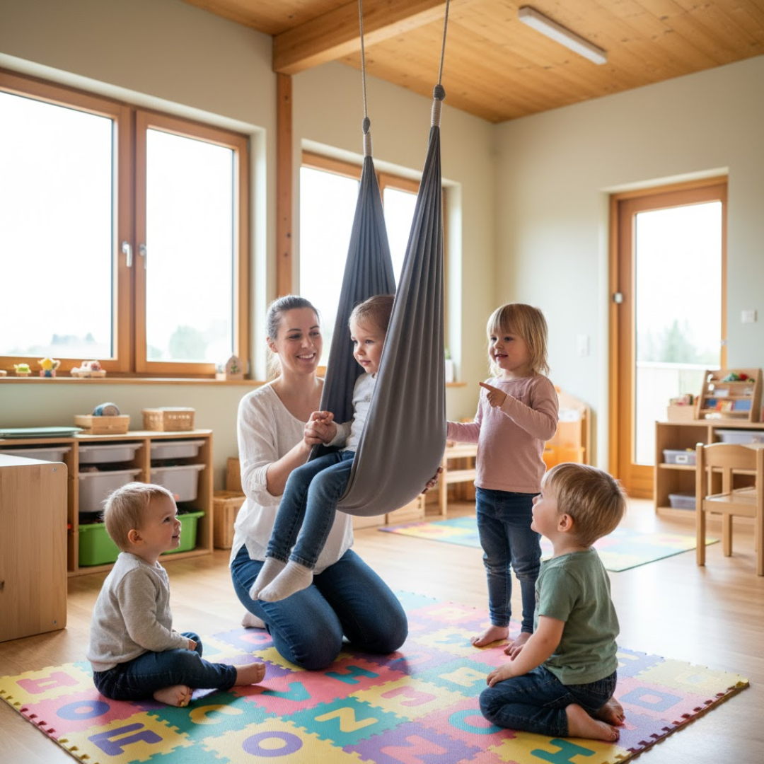 Balançoire sensorielle apaisante pour enfants et besoins spécialisés