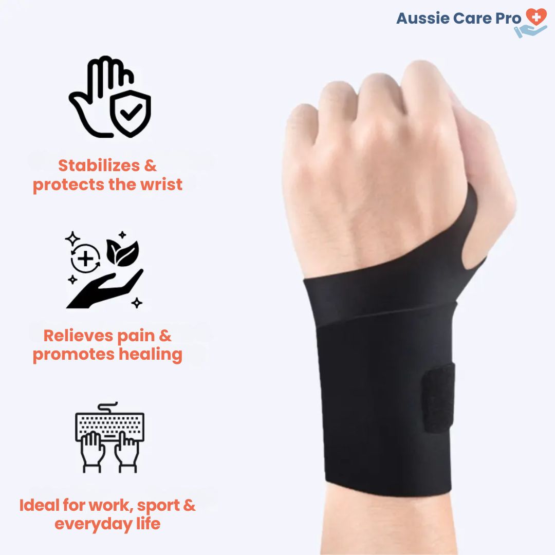Bandage poignet ajustable pour soulagement de la douleur