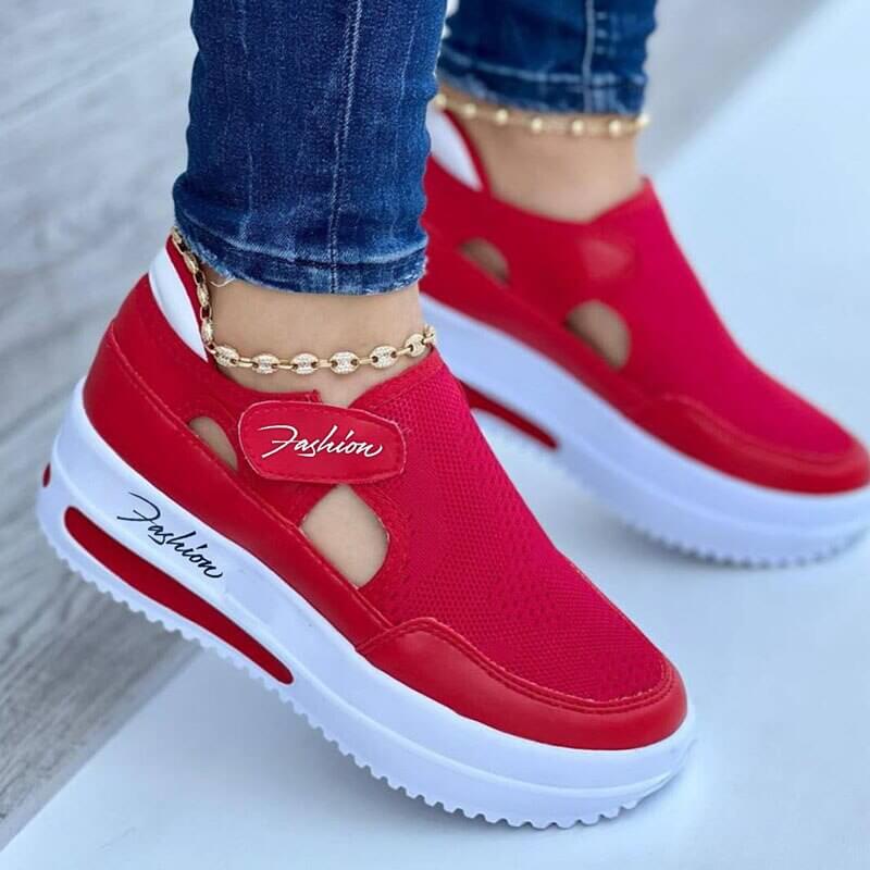 Baskets respirantes en maille pour femme