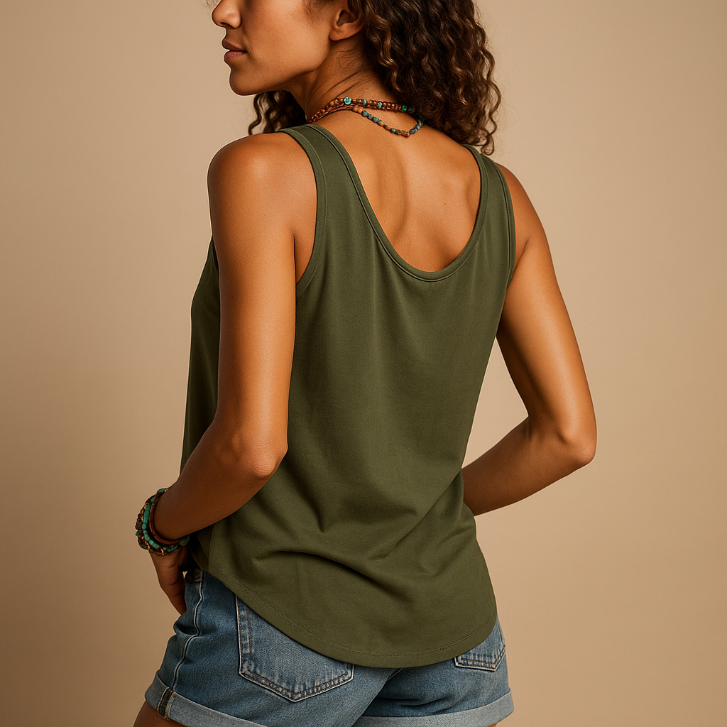 Blouse légère sans manches avec boutons