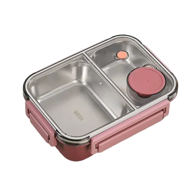 Boîte à repas isotherme en acier inoxydable avec design bento