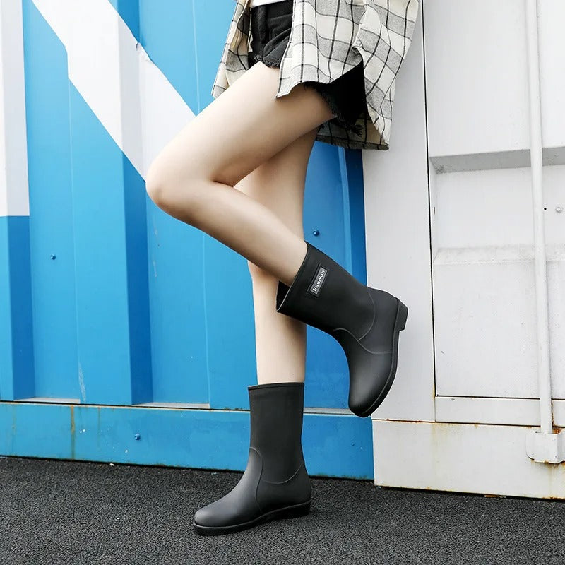 Bottes de pluie mi-hautes pour femme