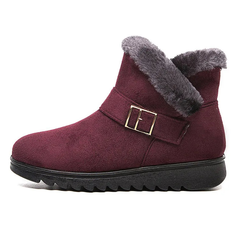 Bottines d'hiver en daim, élégantes et confortables