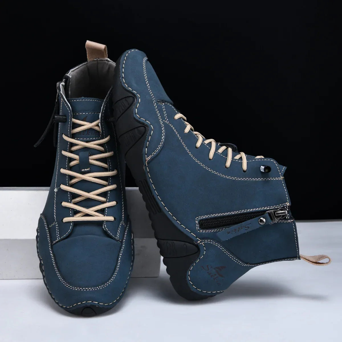 Bottines orthopédiques amortissantes à fermeture éclair