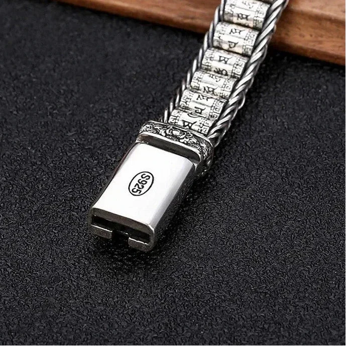 Bracelet en argent sterling avec les six symboles de la vérité