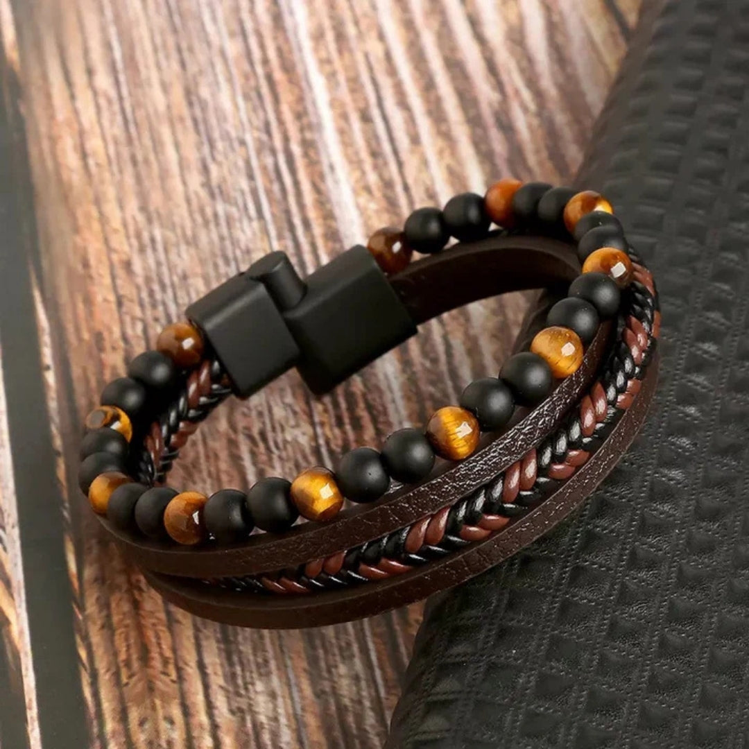 Bracelet pour homme avec fermoir magnétique