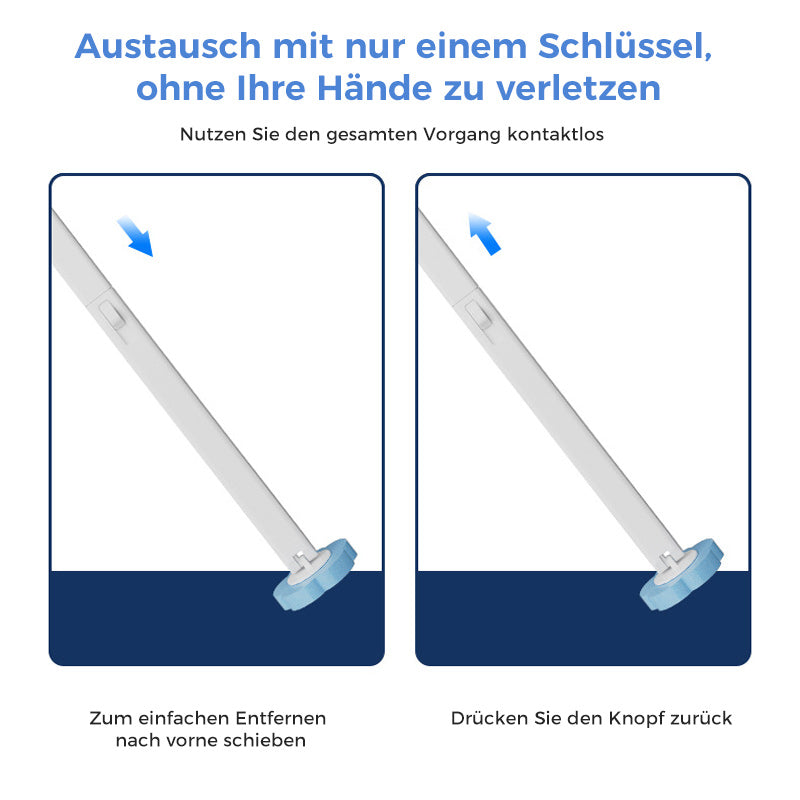 Brosse de toilette jetable | Antibactérienne | Têtes éponge hygiéniques