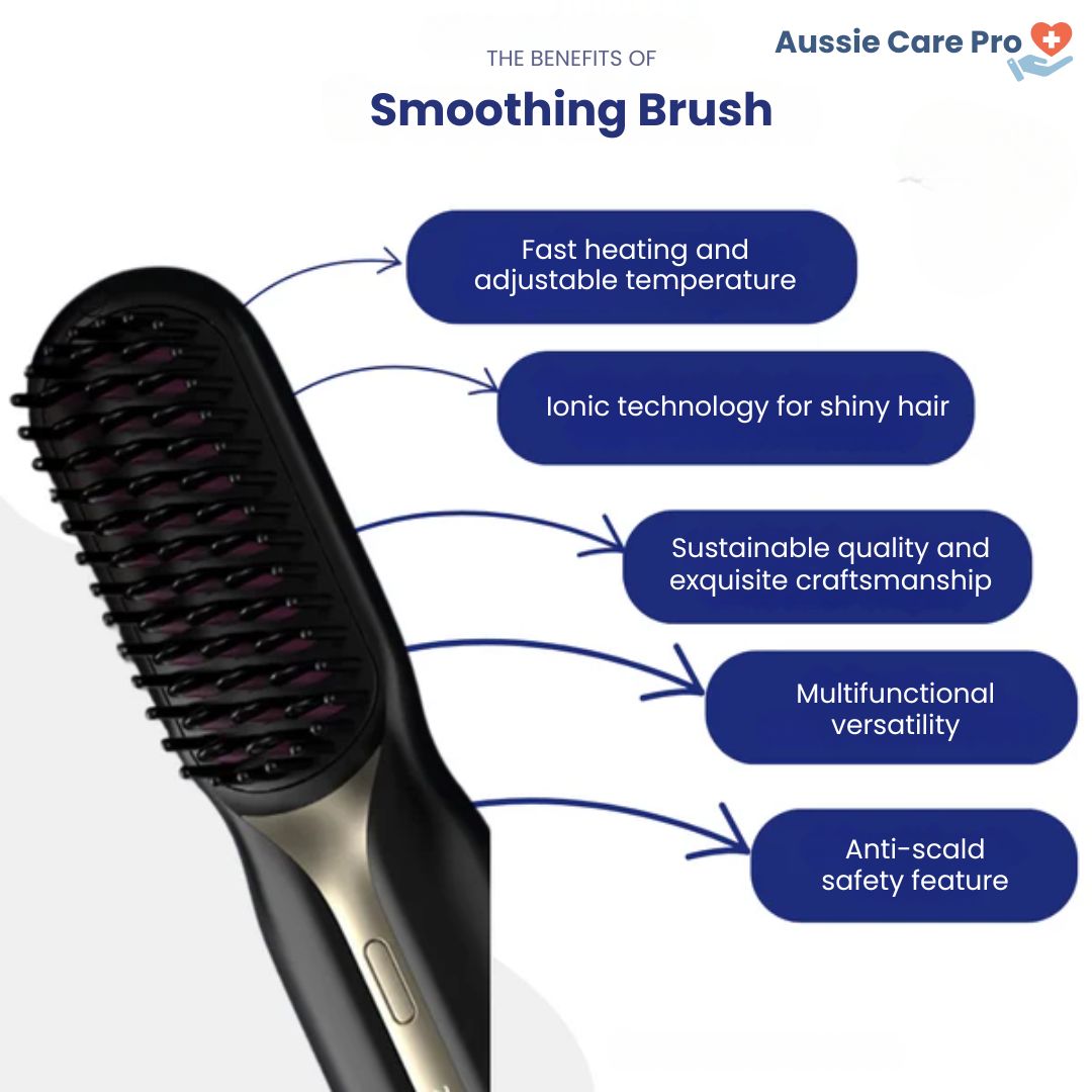 Brosse lissante rechargeable – coiffage portable anti-frisottis