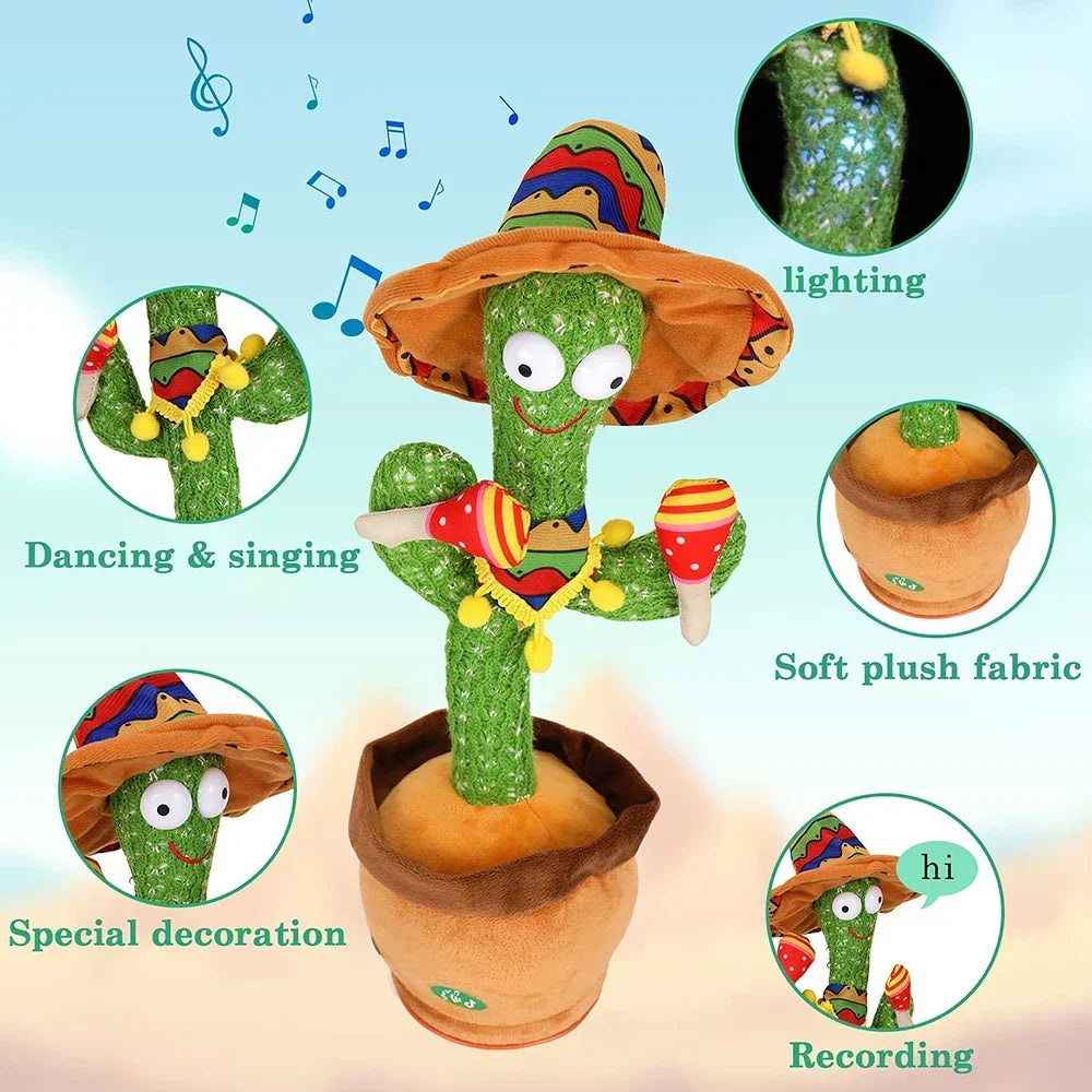 Cactus jouet interactif dansant et parlant avec chansons pour enfants