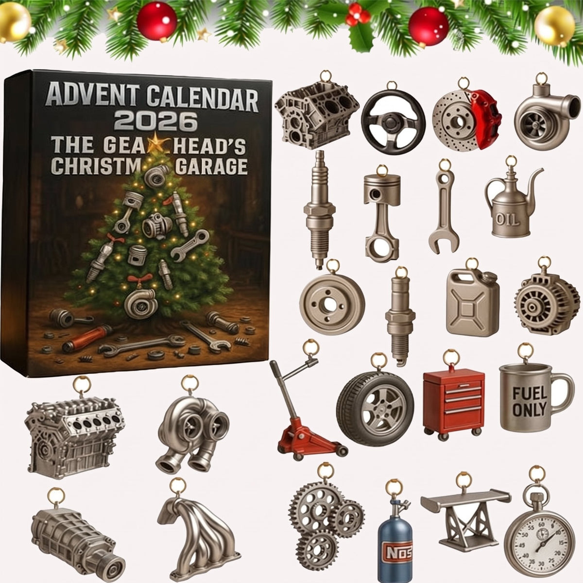 Calendrier de l'Avent 2026 garage pour passionnés de mécanique