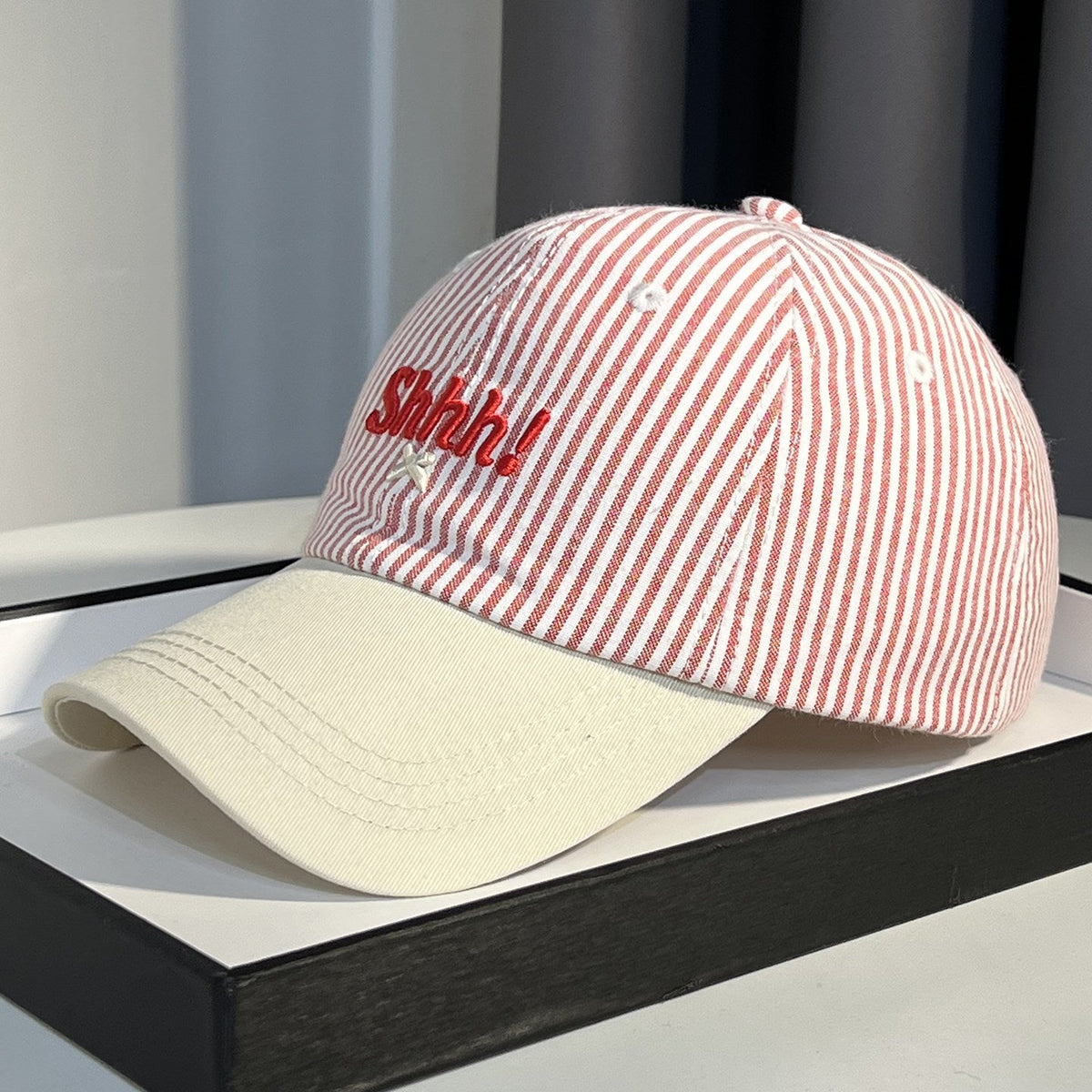 Casquette de baseball en coton à rayures
