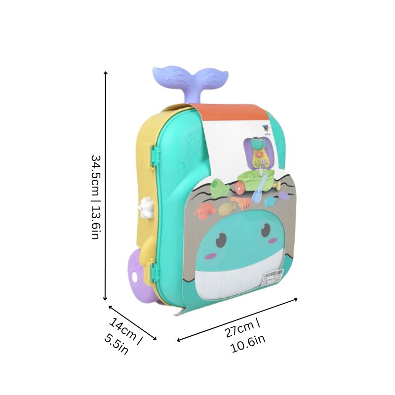 Chariot de jeu de plage léger pour enfants avec ensemble d'activités