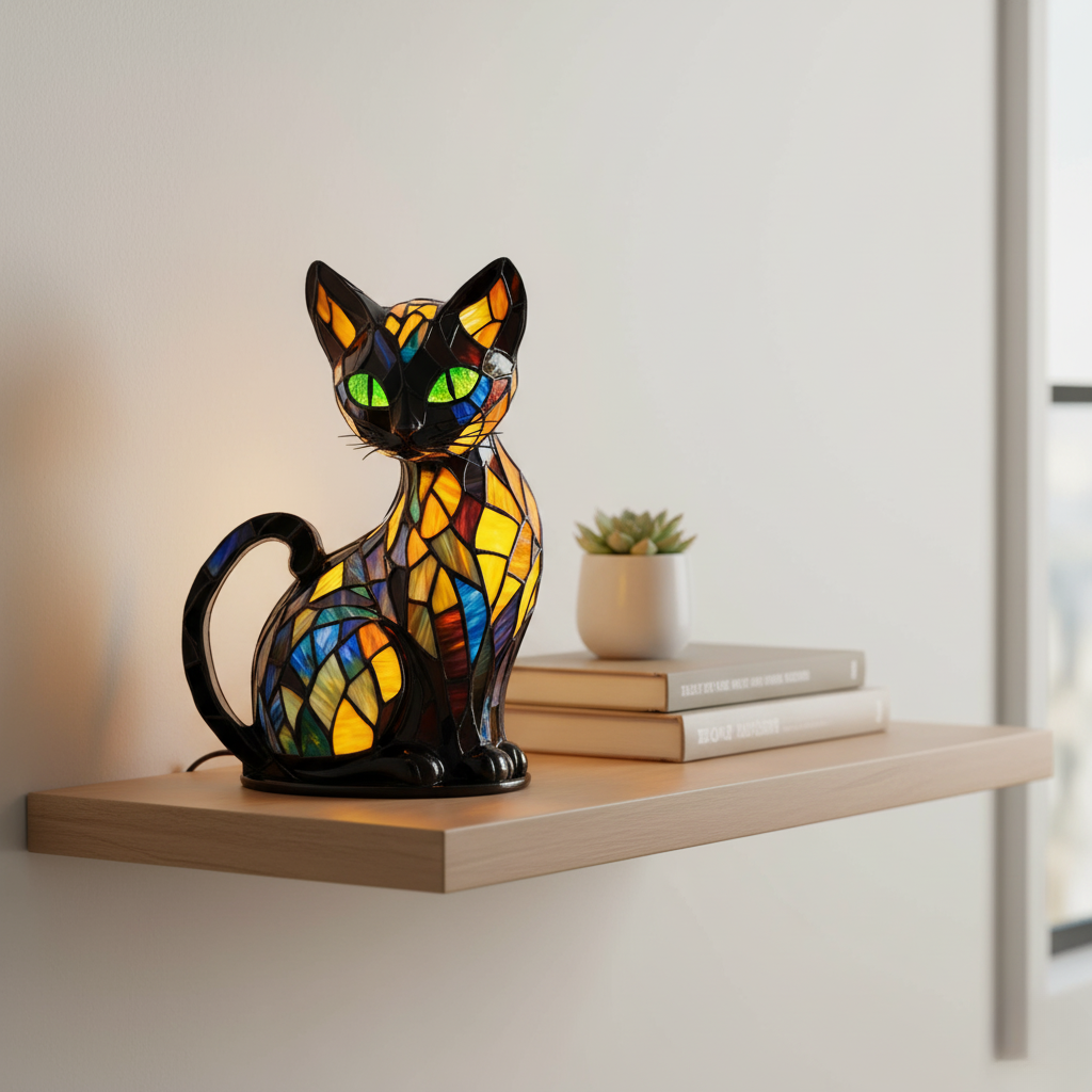 Charmante figurine décorative artistique de chat