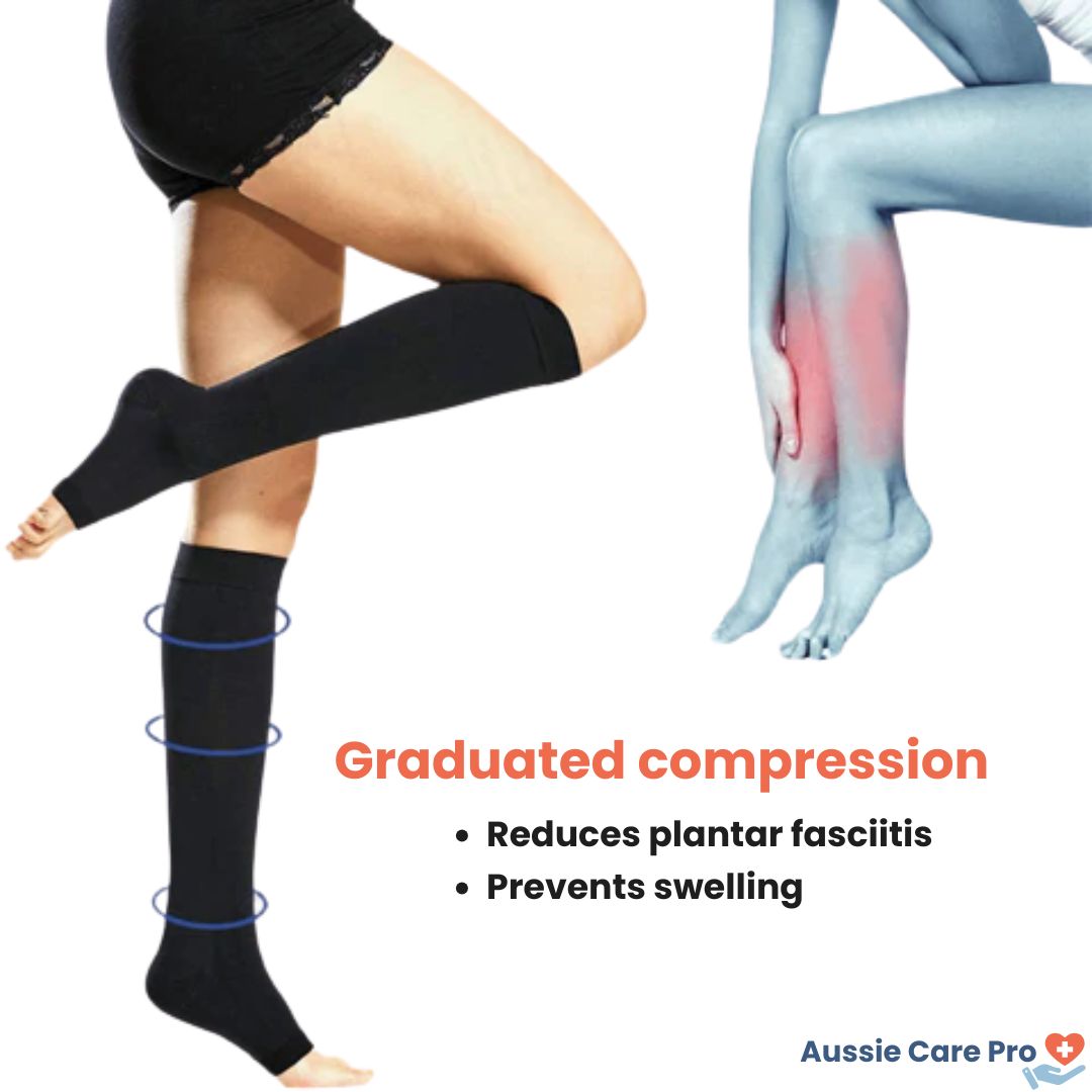 Chaussettes de compression graduelle à bout ouvert pour le soutien de la circulation sanguine