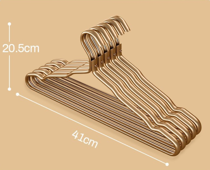 Cintres antidérapants en aluminium pour armoire – gain de place et durables