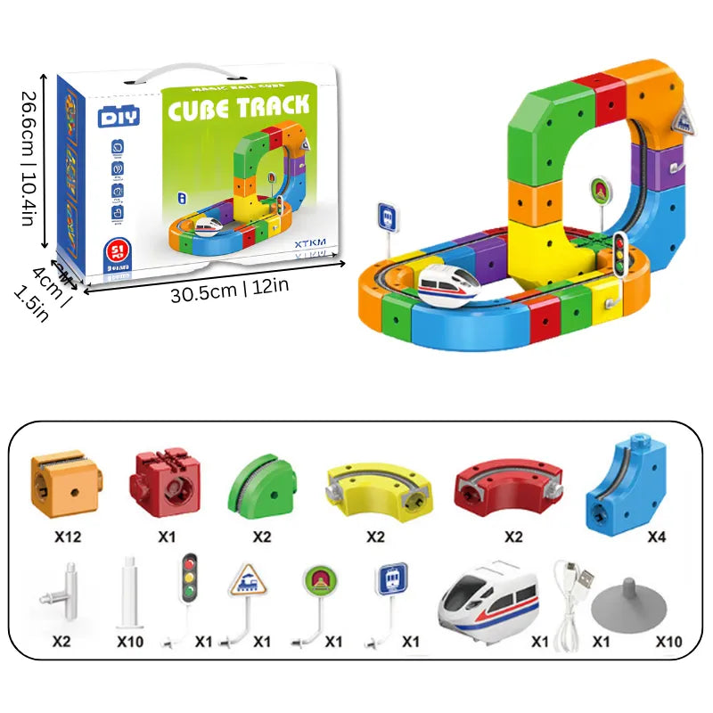 Circuit de train 3D éducatif