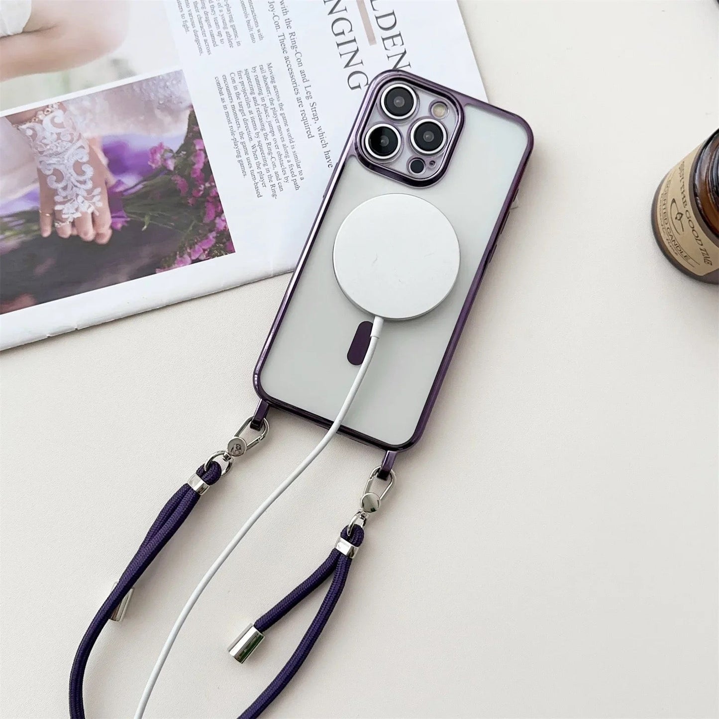 Coque de téléphone avec cordon lanyard - Saint