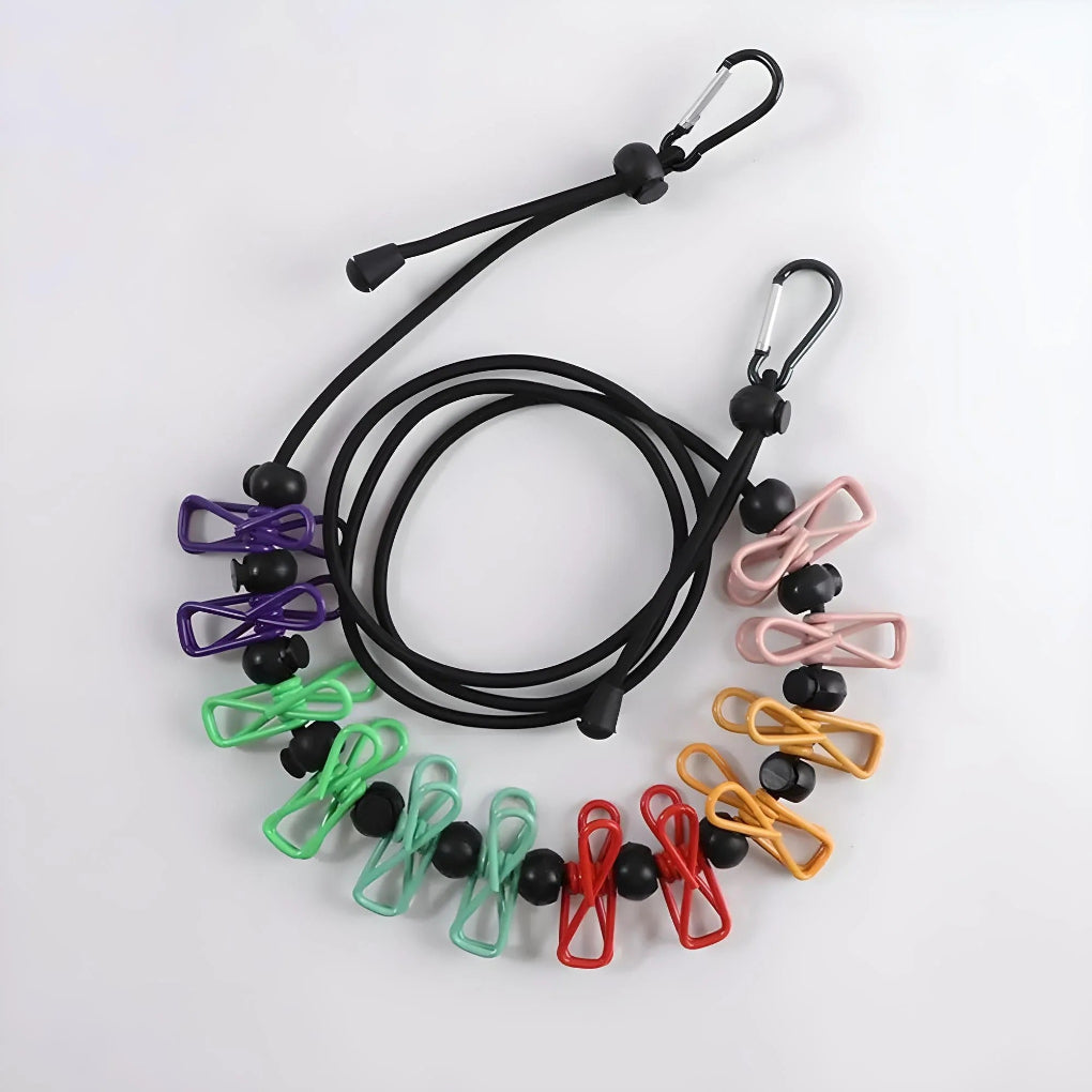 Corde à linge extensible et portable – résistante au vent et pratique pour les voyages