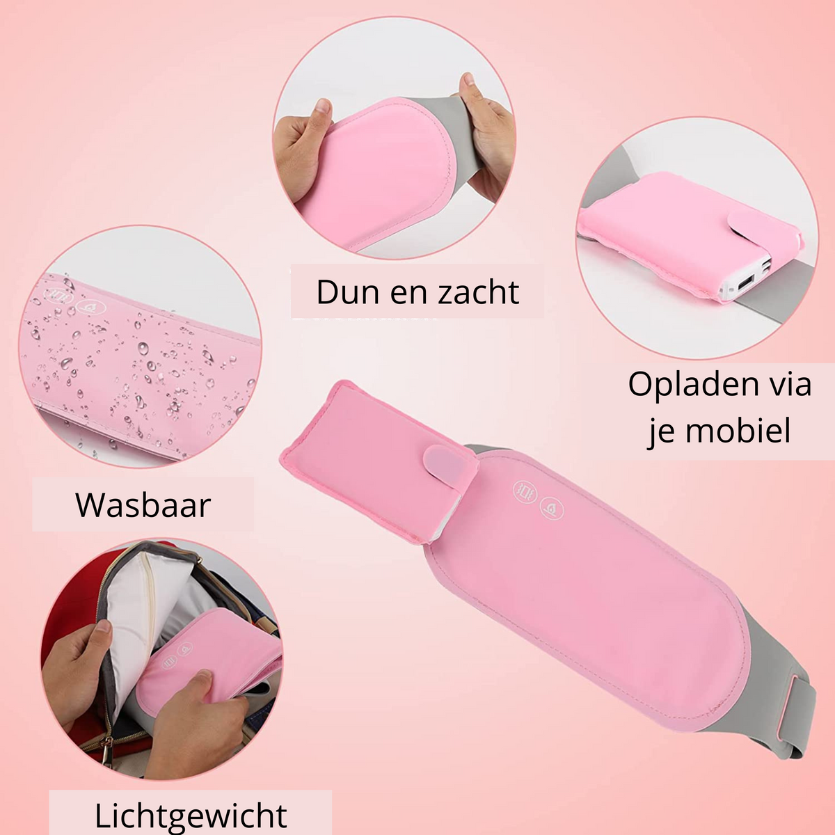 Coussin chauffant électrique pour le ventre