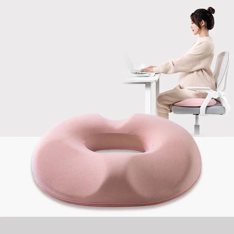 Coussin de siège en mousse à mémoire de forme pour soulagement du coccyx et de la colonne vertébrale, ergonomique et confortable