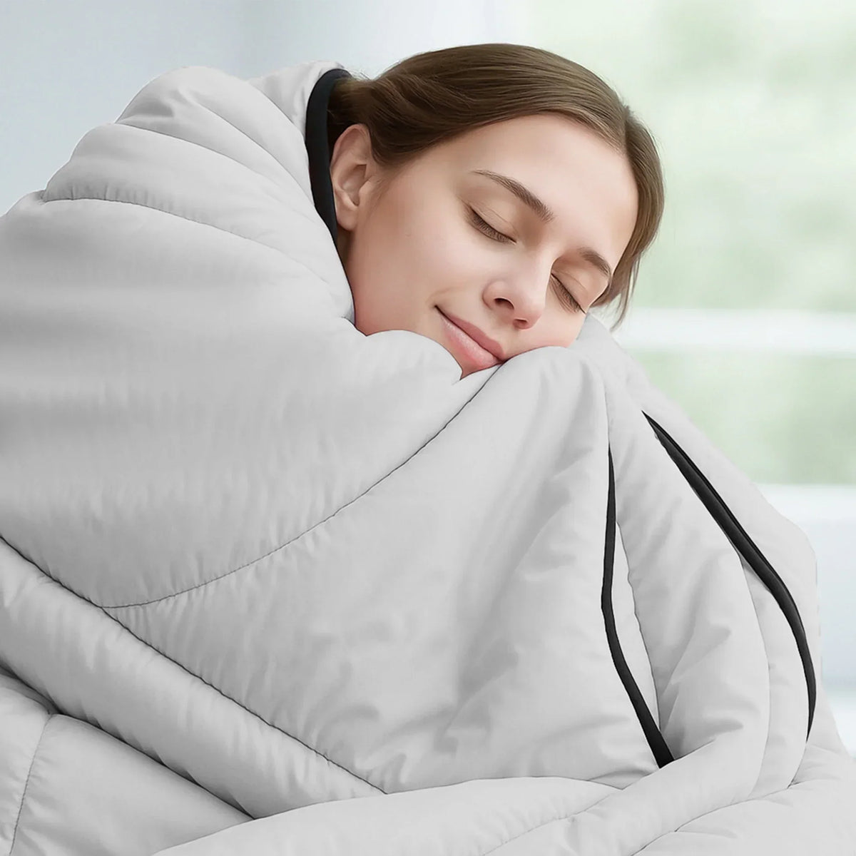 Couverture rafraîchissante effet glacé pour personnes ayant chaud la nuit