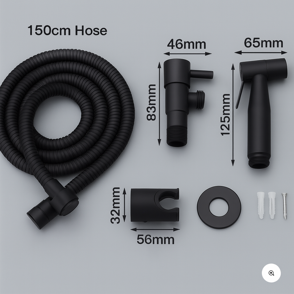 Douchette hygiénique en acier inoxydable murale avec spray réglable
