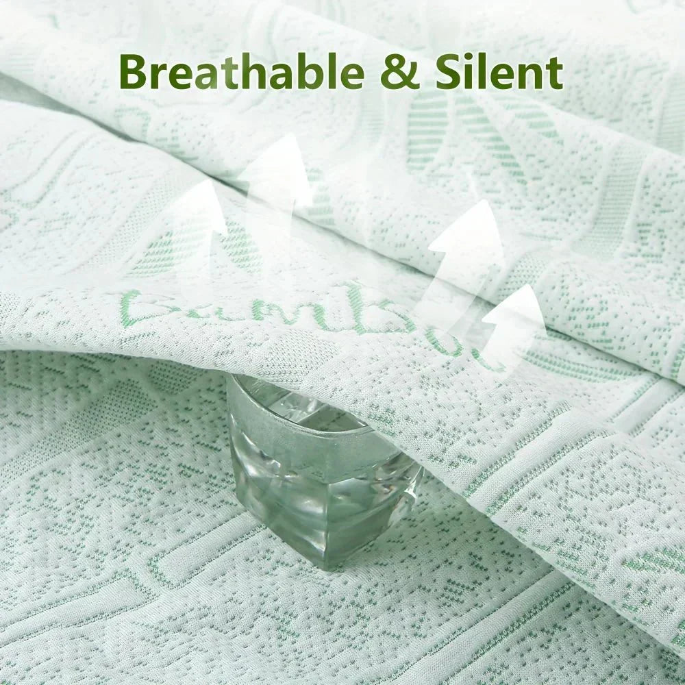 Drap-housse rafraîchissant ajustable en bambou pour un sommeil frais et confortable