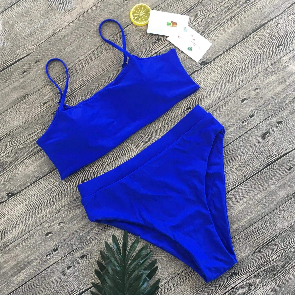 Ensemble bikini taille haute rembourré