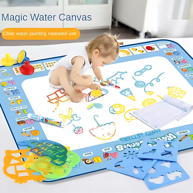 Ensemble de toiles à dessiner à l'eau réutilisables pour enfants