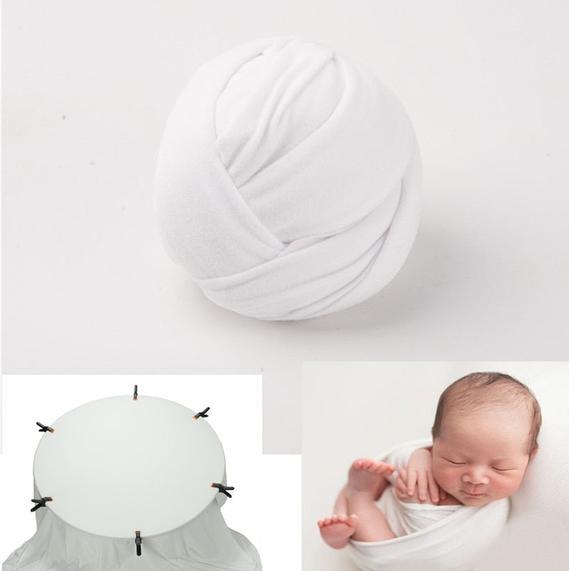 Ensemble photographique pour nouveau-né avec voile et couverture