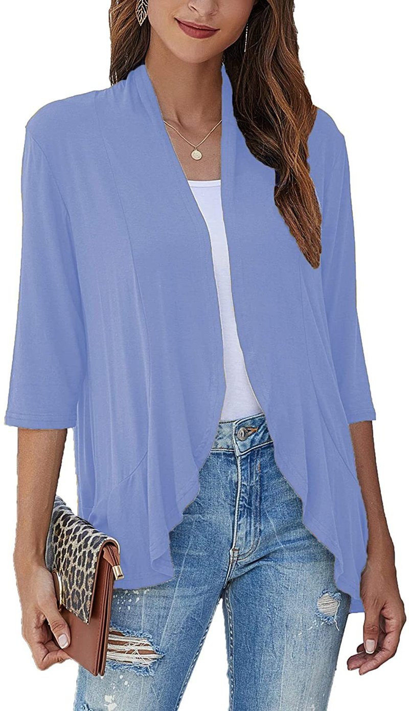 Gilet cardigan léger et casual à avant ouvert pour femme