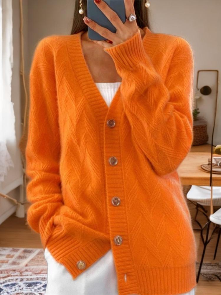 Gilet en maille boutonné sur le devant pour femme