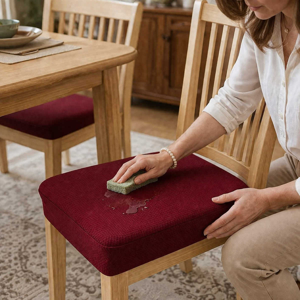 Housses d'assise de chaise extensibles et imperméables