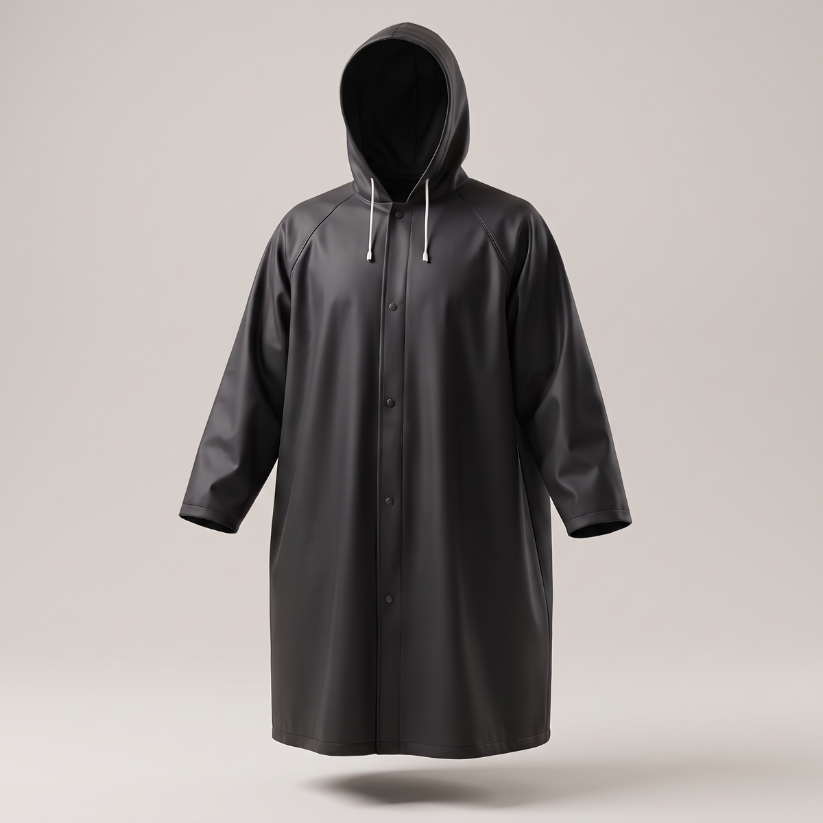 Imperméable long à capuche