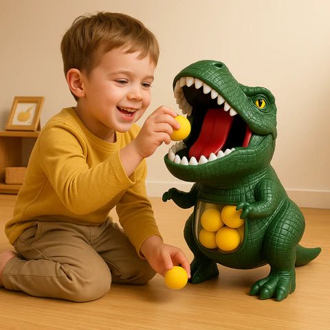 Jeu de tir dinosaure pour enfants avec balles en mousse souple et cible