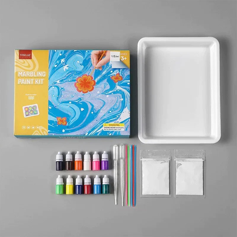 Kit de peinture marbrée pour enfants