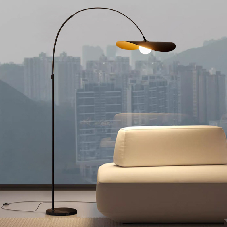 Lampadaire artisanal en fer et acrylique
