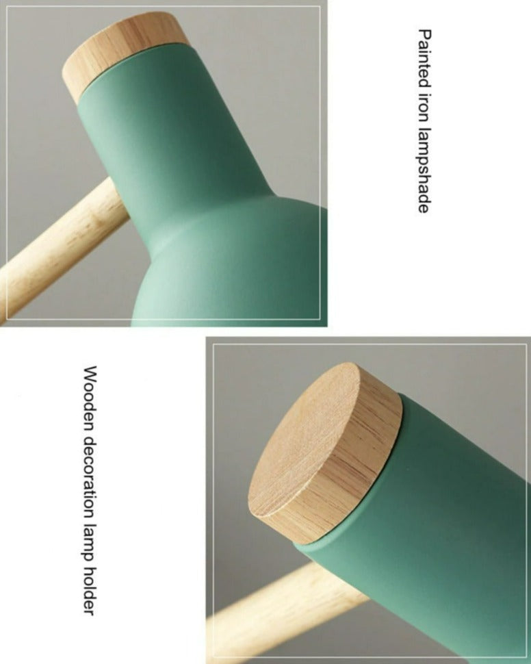 Lampe de bureau scandinave en bois