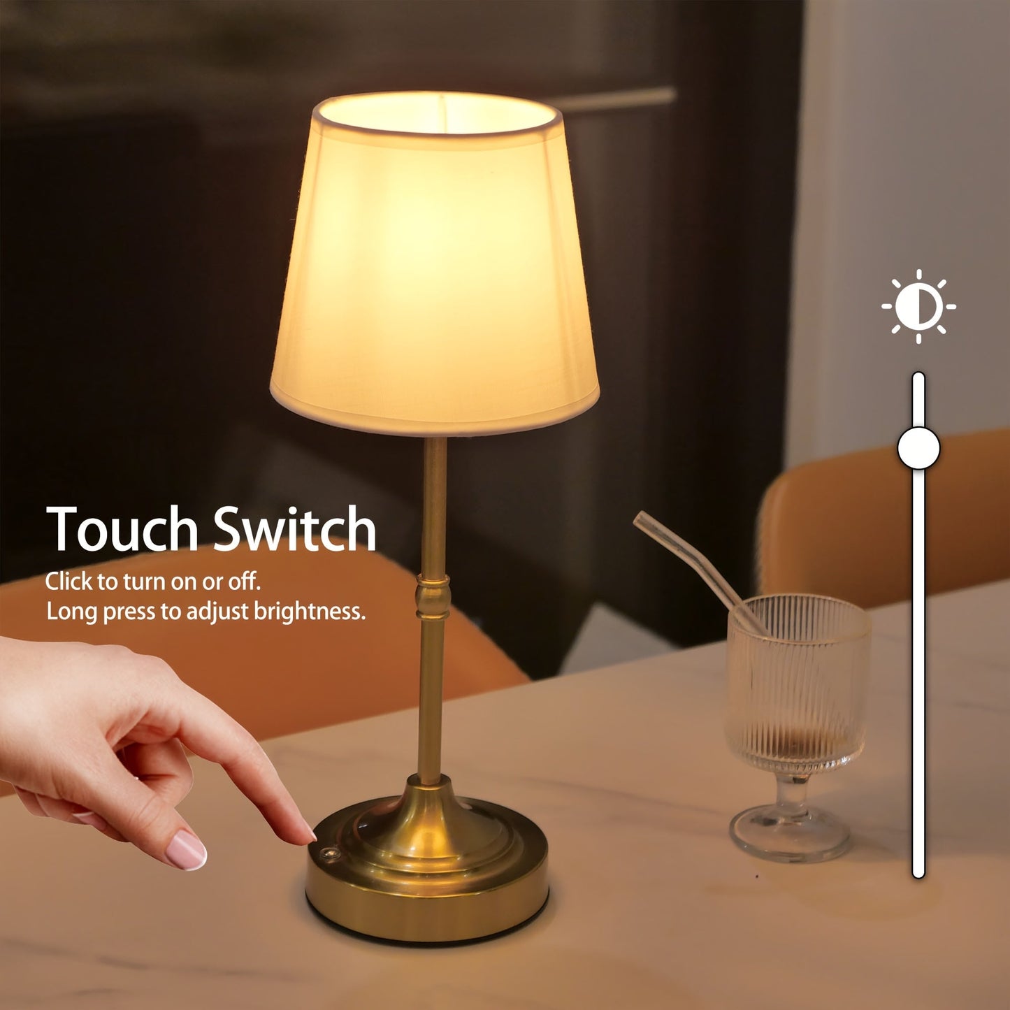 Lampe de table sans fil dimmable | Rechargeable par USB