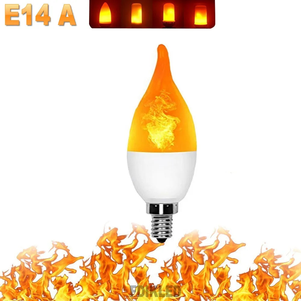 LED FLAME LIGHT PARTY LAMP - 4 MODES SIMULATING FIRE