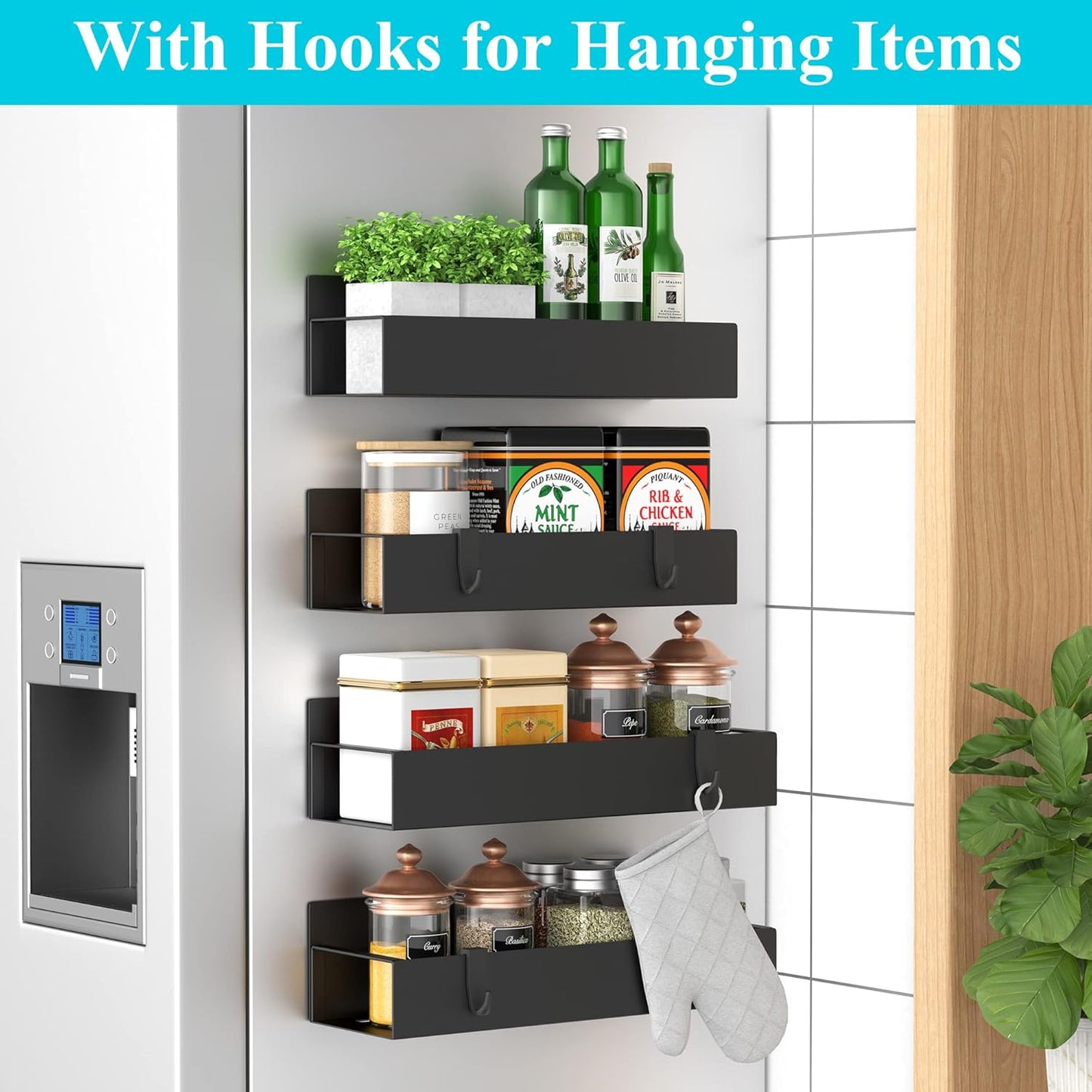 Magnetic Spice Rack Set of 4 – SpiceGrip