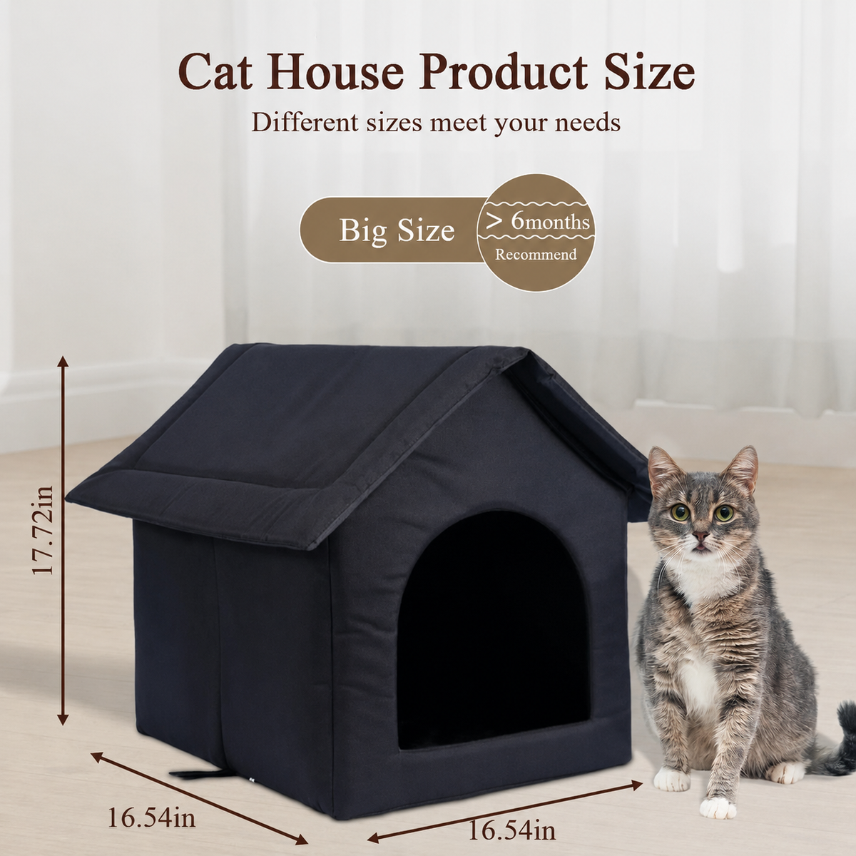 Maison d'extérieur toutes saisons résistante aux intempéries pour chats et chiens
