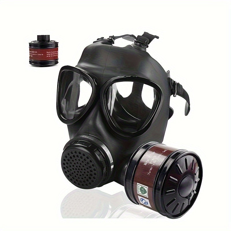 Masque complet avec filtre à charbon 40mm - Protection tactique contre les risques chimiques