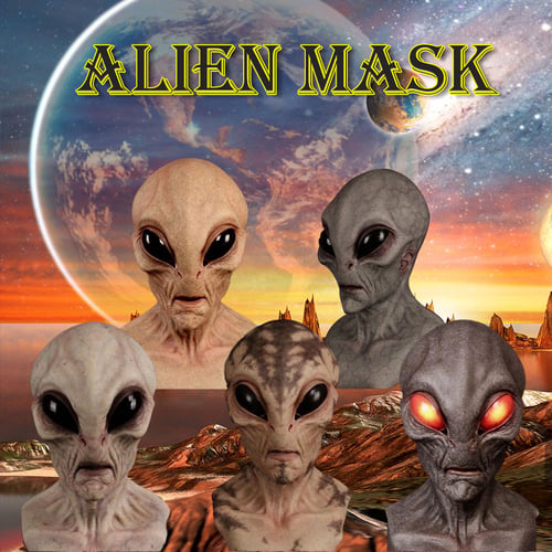 Masque d'extraterrestre réaliste pour Halloween
