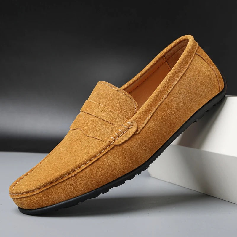 Mocassins en daim pour homme avec semelle confortable