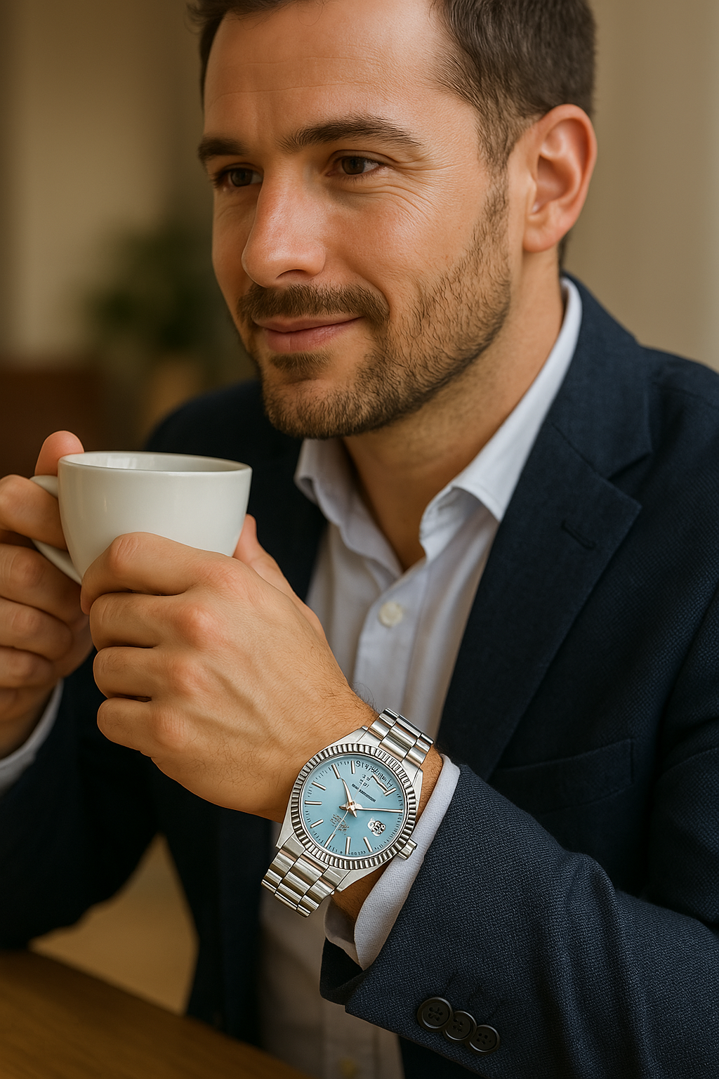 Montre automatique élégante pour homme avec affichage de la date