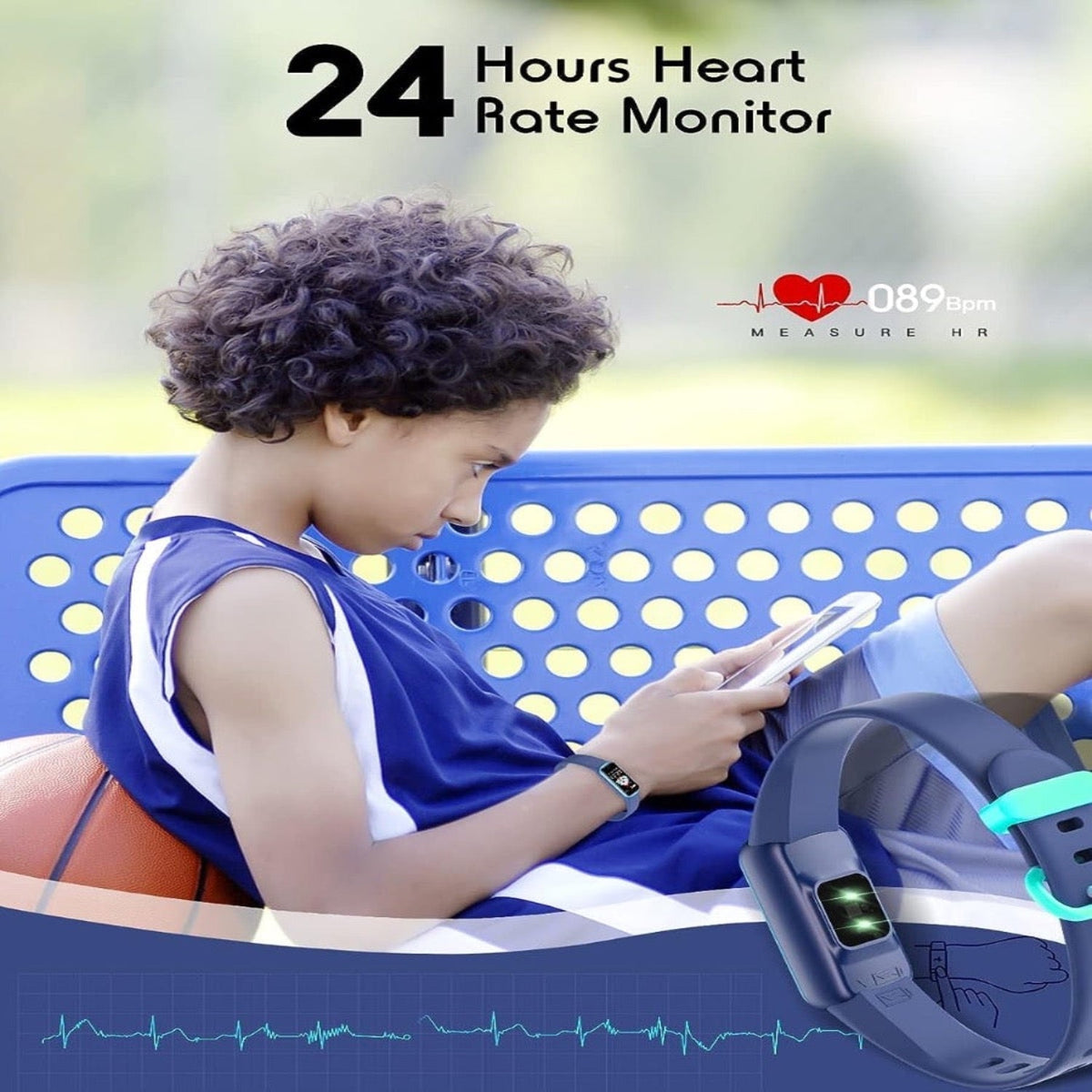 Montre connectée pour enfant avec GPS, suivi de la condition physique et fonctions de santé